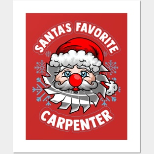 Santa's Favorite Carpenter Christmas Posters and Art